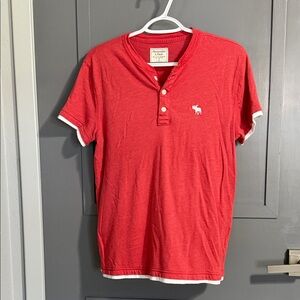 Abercrombie & Fitch Red Casual Button Down Shirt